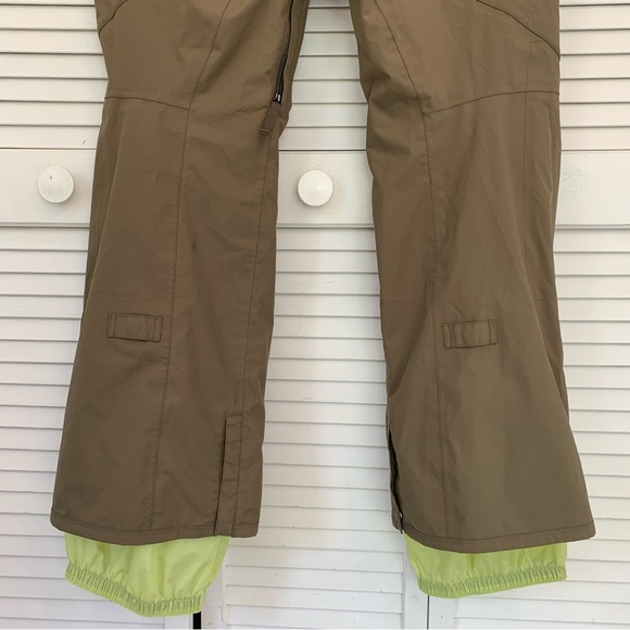Burton Enlo Dryride Snowboard Pants Olive-Brown Cargo Ski Snow Womens Large - Picture 9 of 16